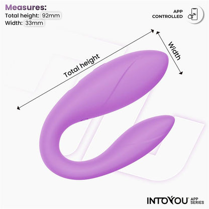 INTOYOU APP SERIES - COUPLE TOY WITH APP FLEXIBLE SILICONE LAVENDER