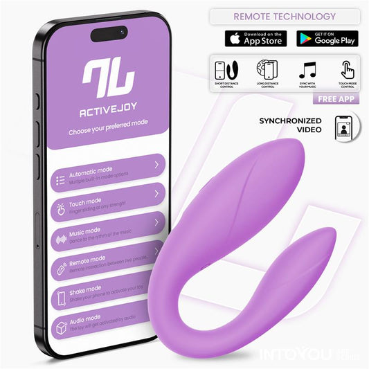 INTOYOU APP SERIES - COUPLE TOY WITH APP FLEXIBLE SILICONE LAVENDER