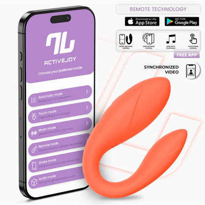 INTOYOU APP SERIES - COUPLE TOY WITH APP FLEXIBLE SILICONE SALMON
