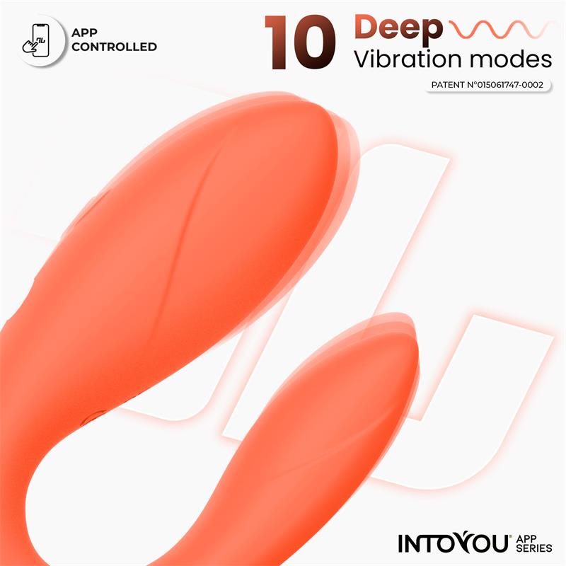 INTOYOU APP SERIES - COUPLE TOY WITH APP FLEXIBLE SILICONE SALMON
