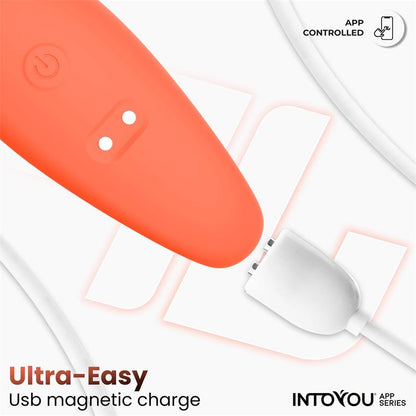 INTOYOU APP SERIES - COUPLE TOY WITH APP FLEXIBLE SILICONE SALMON