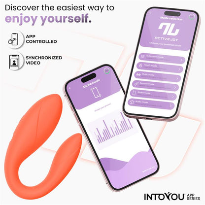 INTOYOU APP SERIES - COUPLE TOY WITH APP FLEXIBLE SILICONE SALMON