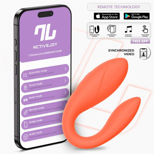 INTOYOU APP SERIES - COUPLE TOY WITH APP FLEXIBLE SILICONE SALMON