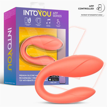 INTOYOU APP SERIES - COUPLE TOY WITH APP FLEXIBLE SILICONE SALMON