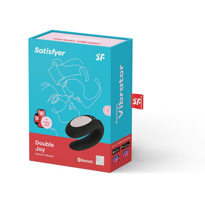 SATISFYER - VIBRATEUR POUR COUPLE AVEC APPLICATION DOUBLE JOY NOIR