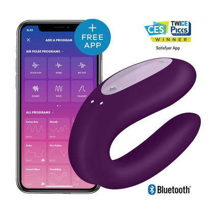SATISFYER - COUPLE VIBE WITH APP DOUBLE JOY VIOLET