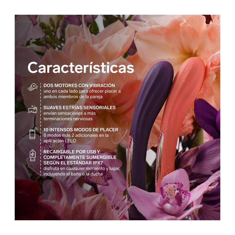 LELO - COUPLES TOY BOOMERANG CORAL RED