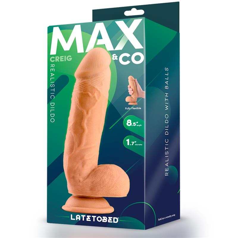 MAX & CO - CREIG REALISTIC DILDO WITH TESTICLES 8.5 FLESH