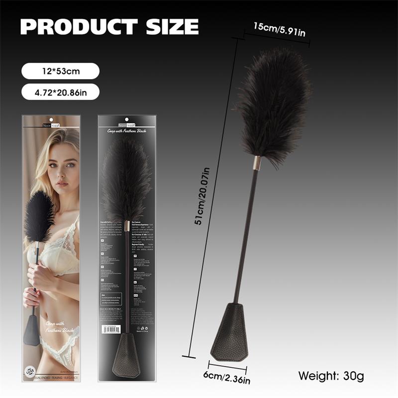 CHISA - CROP WITH FEATHERS BLACK