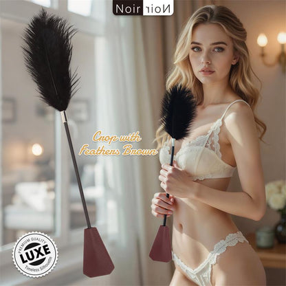 CHISA - CROP WITH FEATHERS BURGUNDY