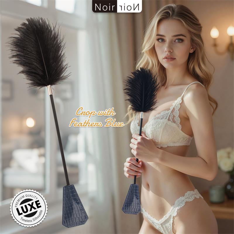 CHISA - CROP WITH FEATHERS NAVY