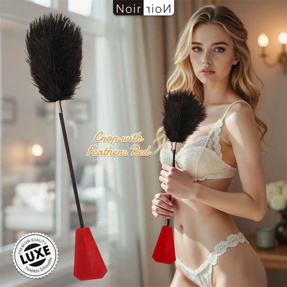 CHISA - CROP WITH FEATHERS RED