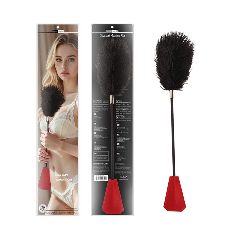 CHISA - CROP WITH FEATHERS RED