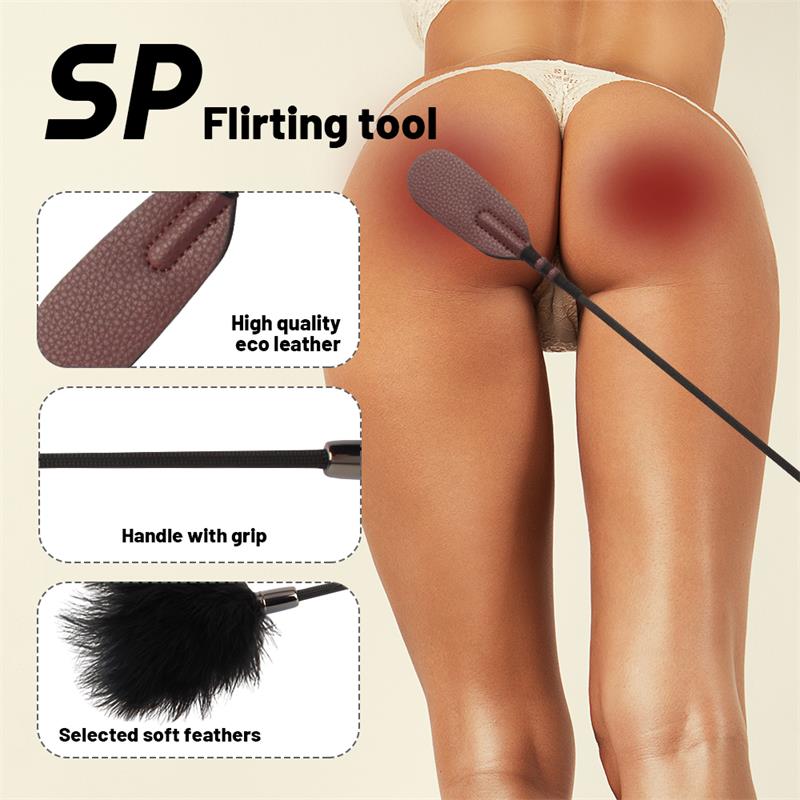 CHISA - CROP WITH TICKLE FEATHERS BURGUNDY