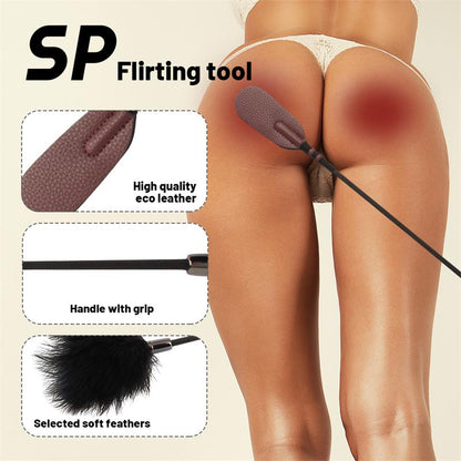 CHISA - CROP WITH TICKLE FEATHERS BURGUNDY
