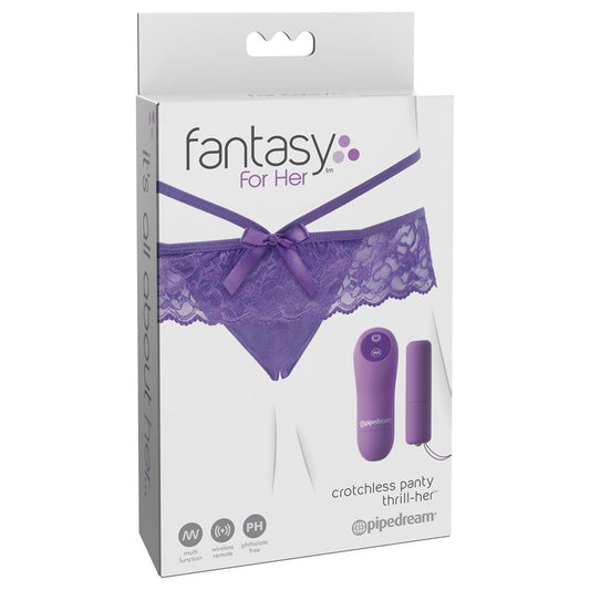 FANTASY FOR HER - CROTCHLESS PANTY WITH VIBRATING BULLET THRILL-HER WITH REMOTE CONTROL