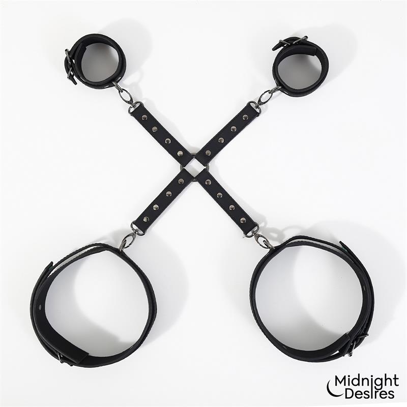 MIDNIGHT DESIRES - CUFFS AND THIGH HOGTIE SET