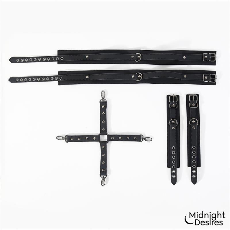 MIDNIGHT DESIRES - CUFFS AND THIGH HOGTIE SET