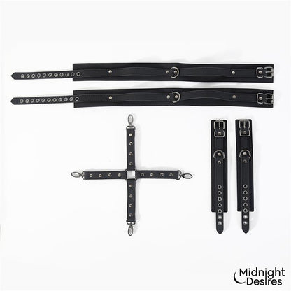 MIDNIGHT DESIRES - CUFFS AND THIGH HOGTIE SET