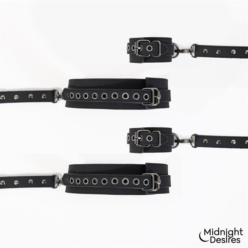 MIDNIGHT DESIRES - CUFFS AND THIGH HOGTIE SET