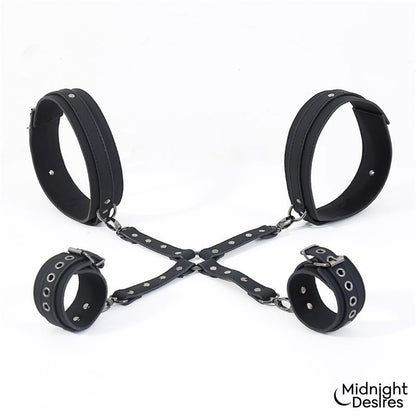 MIDNIGHT DESIRES - CUFFS AND THIGH HOGTIE SET