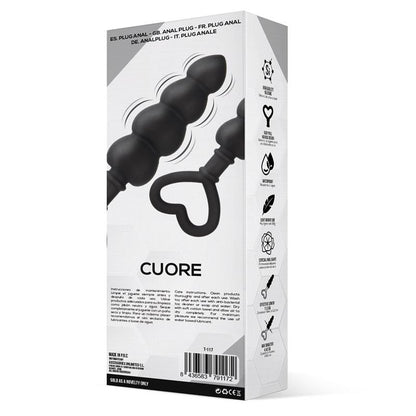 TARDENOCHE - CUORE ANAL PLUG SILICONE BLACK