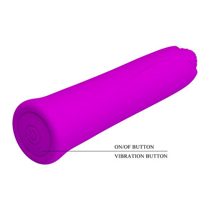 PRETTY LOVE - CURTIS MINI SUPER POWER VIBRATOR 12 VIOLET SILICONE VIBRATIONS