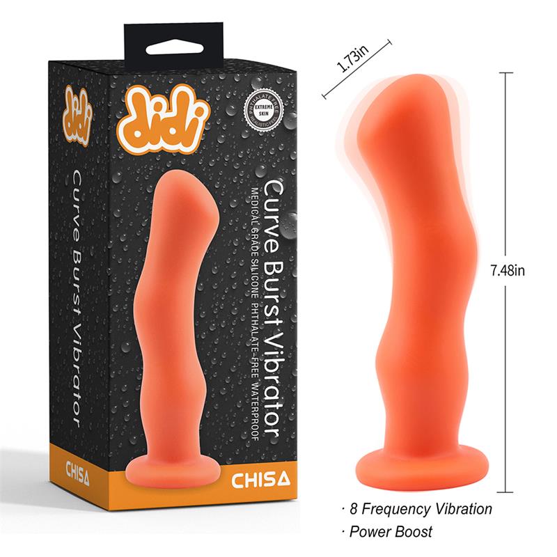 CHISA - CURVE BURST CURVED DILDO WITH VIBRATION