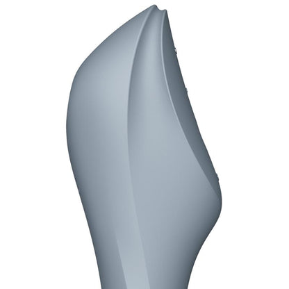SATISFYER - CURVY TRINITY 3 VIBE AND CLITORIS SUCKER TRIPLE STIMULATION BLUEGRAY