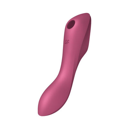 SATISFYER - CURVY TRINITY 3 VIBE AND CLITORIS SUCKER TRIPLE STIMULATOR USB RED
