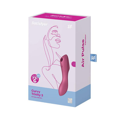SATISFYER - CURVY TRINITY 3 VIBE AND CLITORIS SUCKER TRIPLE STIMULATOR USB RED