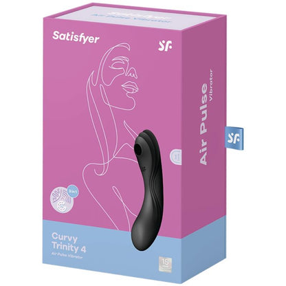 SATISFYER - CURVY TRINITY 4 VIBE AND CLITORIS SUCKER 2 MOTORS BLACK