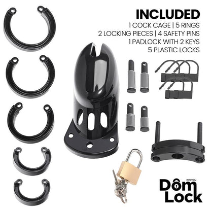 DOMLOCK - CUSTODY CHASTITY CAGE
