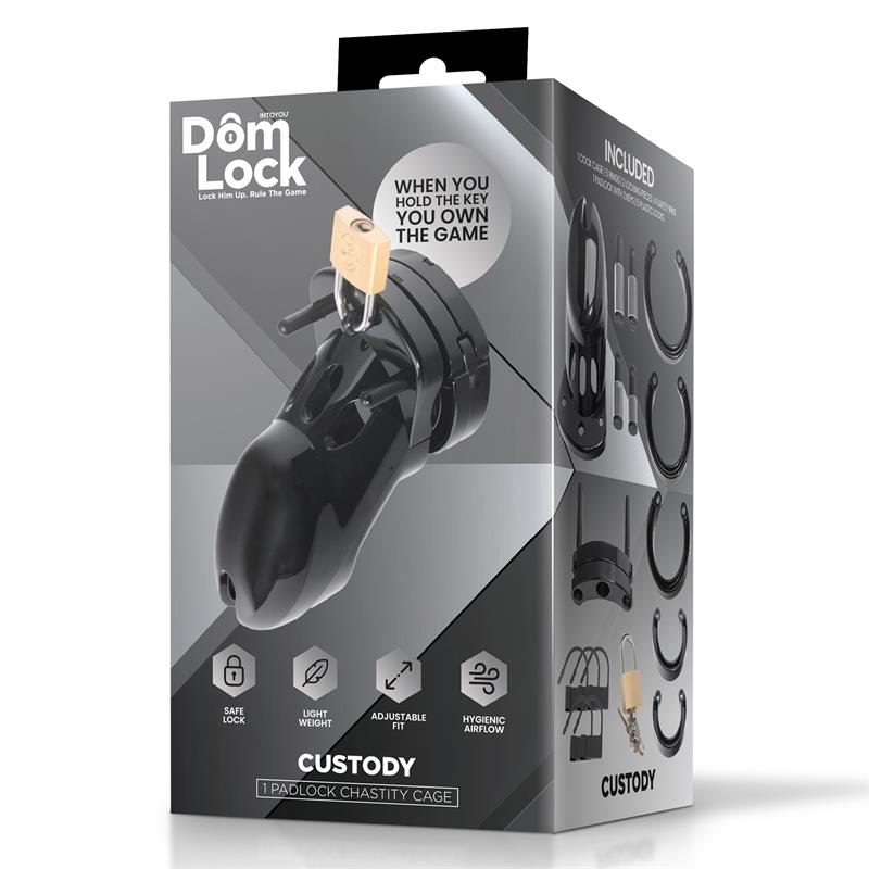 DOMLOCK - CUSTODY CHASTITY CAGE