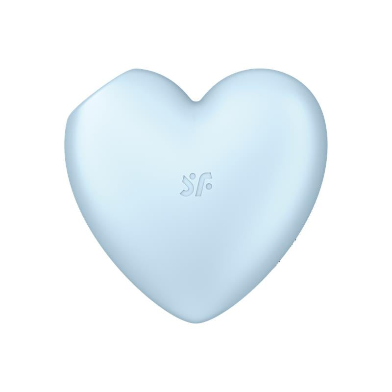 SATISFYER - CUTIE HEART CLITORIS SUCKER AND VIBE BLUE