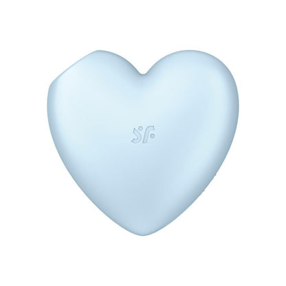 SATISFYER - CUTIE HEART CLITORIS SUCKER AND VIBE BLUE