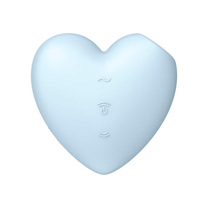 SATISFYER - CUTIE HEART CLITORIS SUCKER AND VIBE BLUE