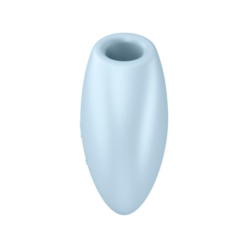 SATISFYER - CUTIE HEART CLITORIS SUCKER AND VIBE BLUE