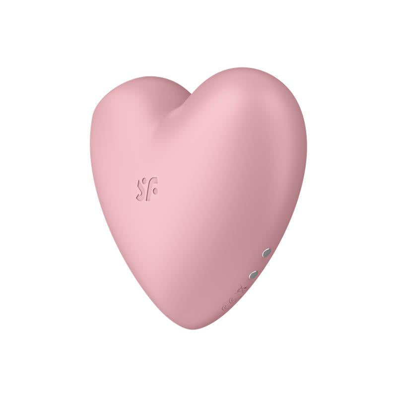 SATISFYER - CUTIE HEART CLITORIS SUCKER AND VIBE PINK