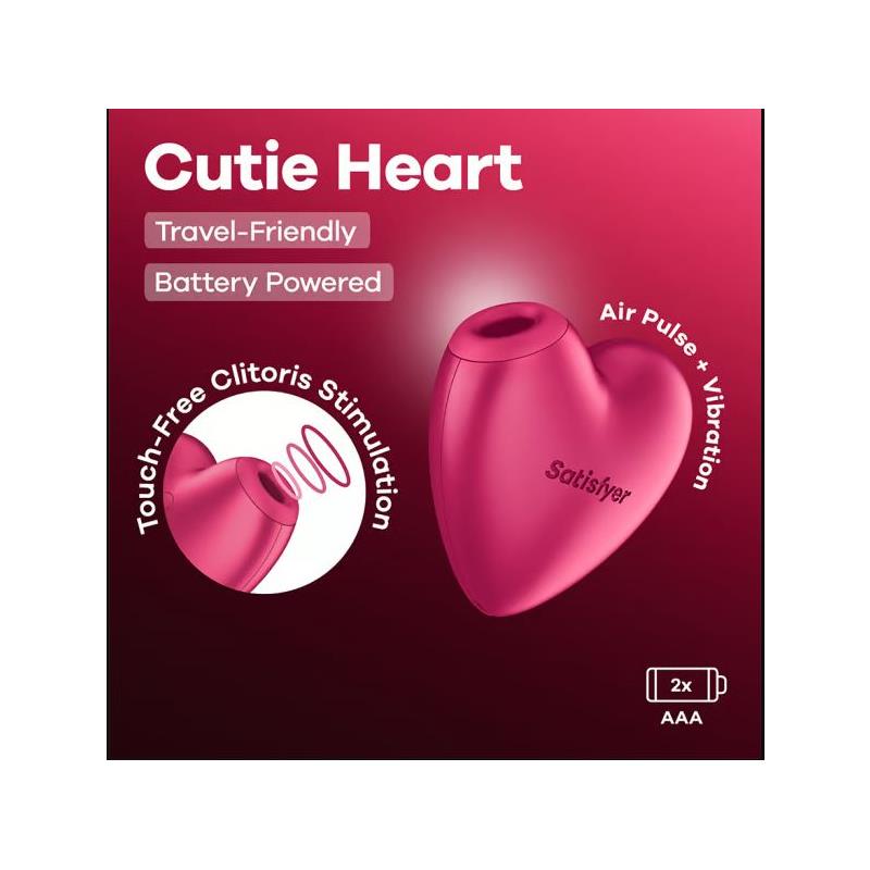 SATISFYER - CUTIE HEART CLITORIS SUCKER BATTERY SERIES
