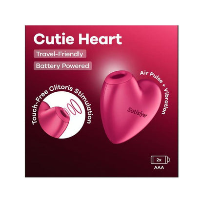 SATISFYER - CUTIE HEART CLITORIS SUCKER BATTERY SERIES