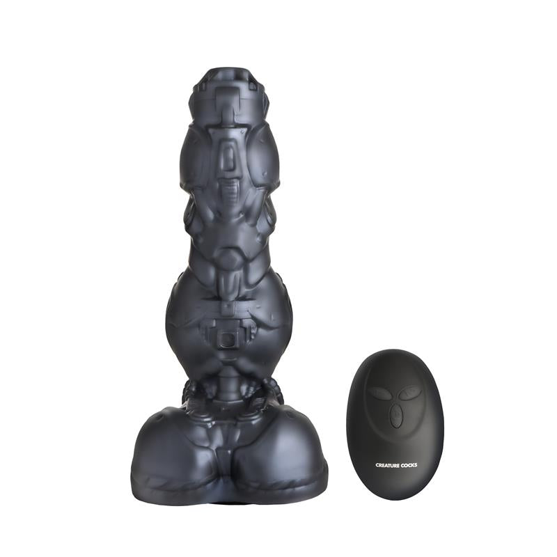 CREATURE COCKS - CYBORG COCK THRUSTING AND VIBRATING METAL DILDO