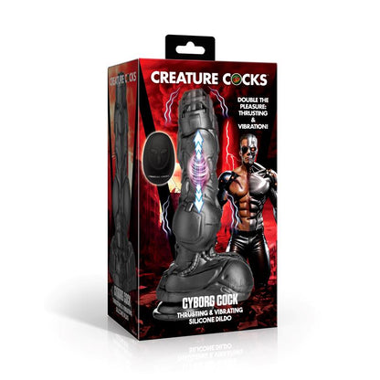 CREATURE COCKS - CYBORG COCK THRUSTING AND VIBRATING METAL DILDO