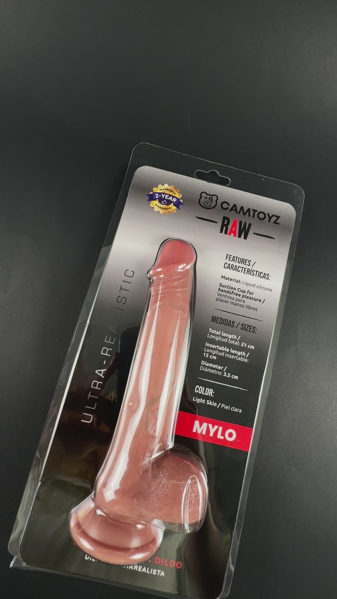 CAMTOYZ - RAW MYLO ULTRA-REALISTIC 8 IN. DILDO