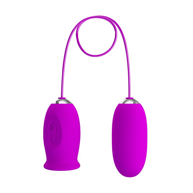 PRETTY LOVE - DAISY DUAL EGG RECHARGEABLE VIBRATOR PURPLE