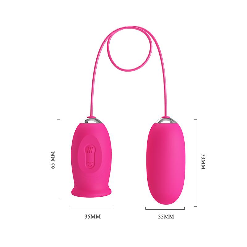 PRETTYLOVE - DAISY VIBRATING EGG WITH LICKING TONGUE PINK