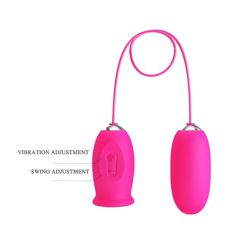PRETTYLOVE - DAISY VIBRATING EGG WITH LICKING TONGUE PINK