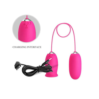 PRETTYLOVE - DAISY VIBRATING EGG WITH LICKING TONGUE PINK