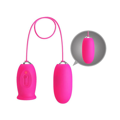 PRETTYLOVE - DAISY VIBRATING EGG WITH LICKING TONGUE PINK