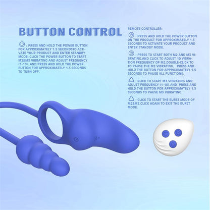 CHISA - DALLY BUTT PLUG WITH COCKRING WITH VIBRATION